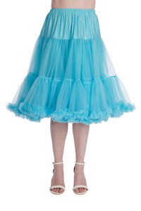 Deluxe petticoat/skørt, frostblå - langt